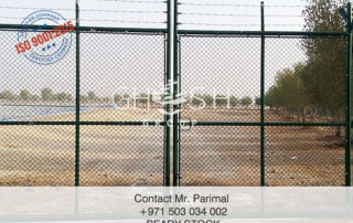 Chain link fence gate in Ajman